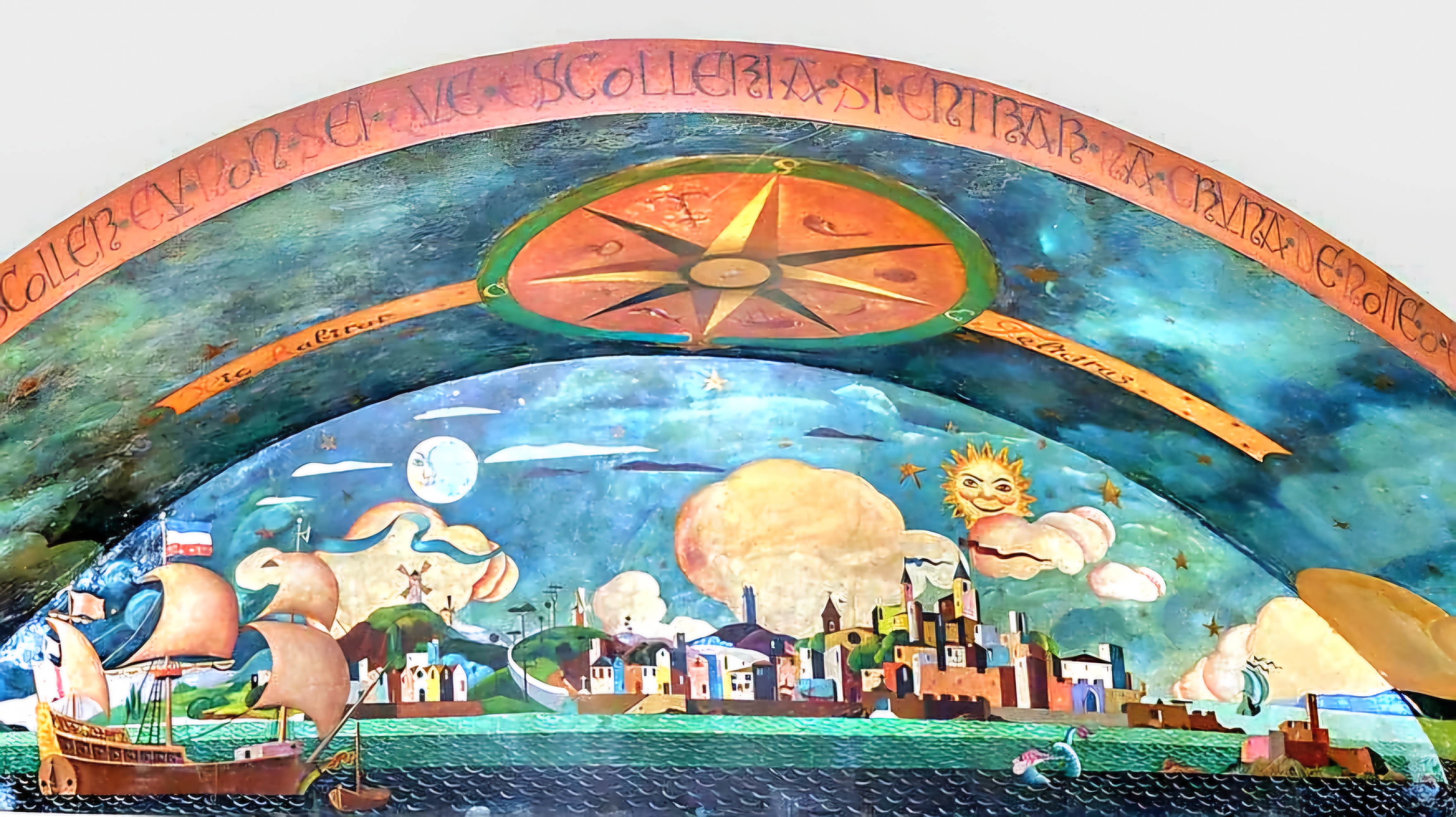 Ampliar: O FORNOS, mural de Lugris ´hic habitat felicitas´